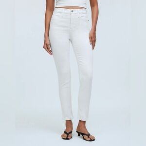 Madewell Curvy High Rise White Jeans